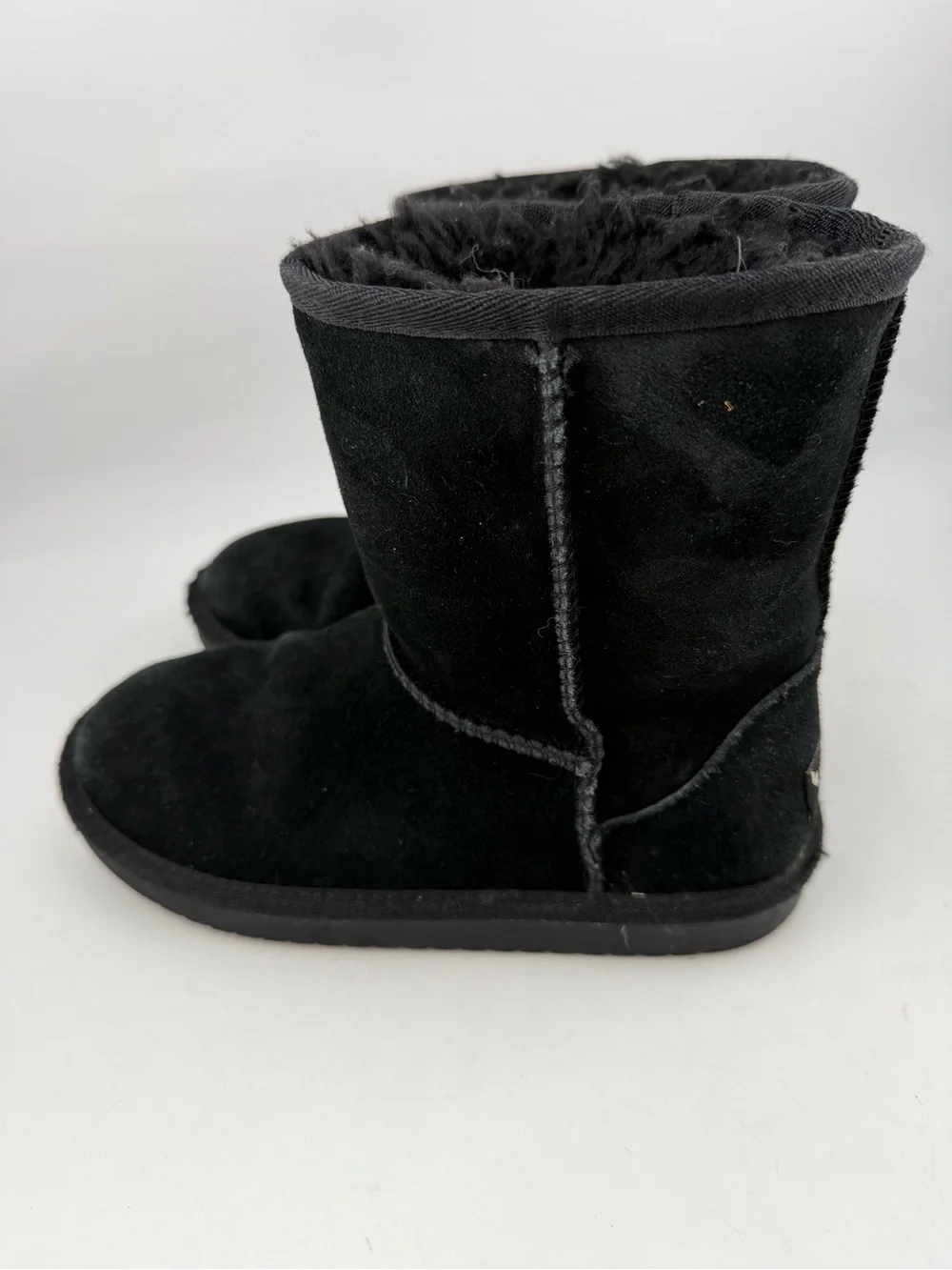 Koolaburra by Ugg Kids Koola Short -SZ 1- Black Suede Winter Snow Boots